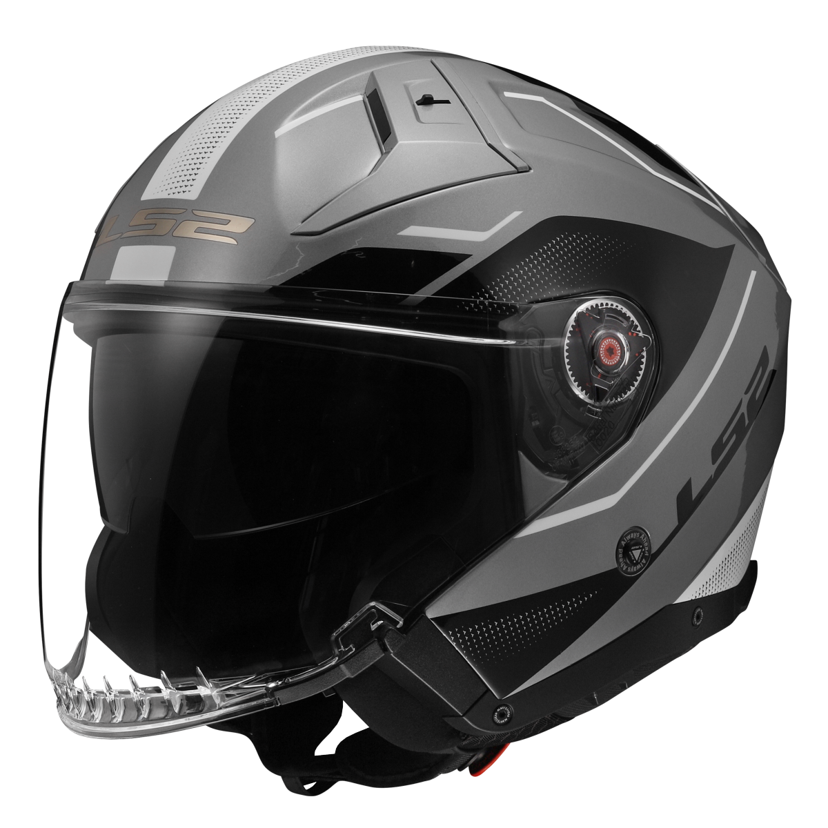 Casco LS2 OF603 INFINITY II VEYRON GRIS/BLANCO ECE 22.06