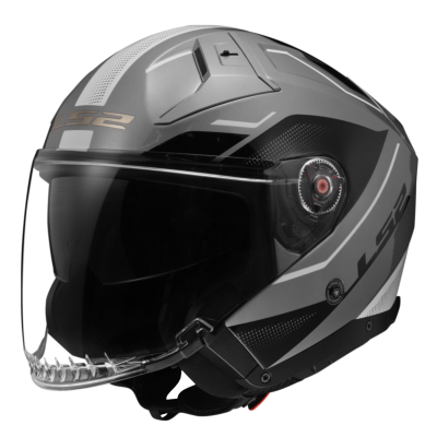 Casco LS2 OF603 INFINITY II VEYRON GRIS/BLANCO ECE 22.06