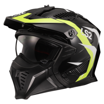 Casco LS2 OF606 DRIFTER TRIALITY NEGRO/AMARILLO ECE 22.06