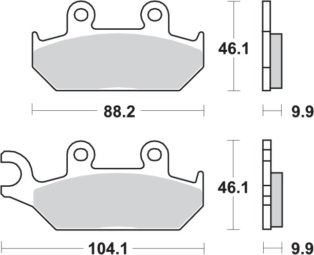 Pastillas de freno SBS 650HS (Brembo 07YA25) 1
