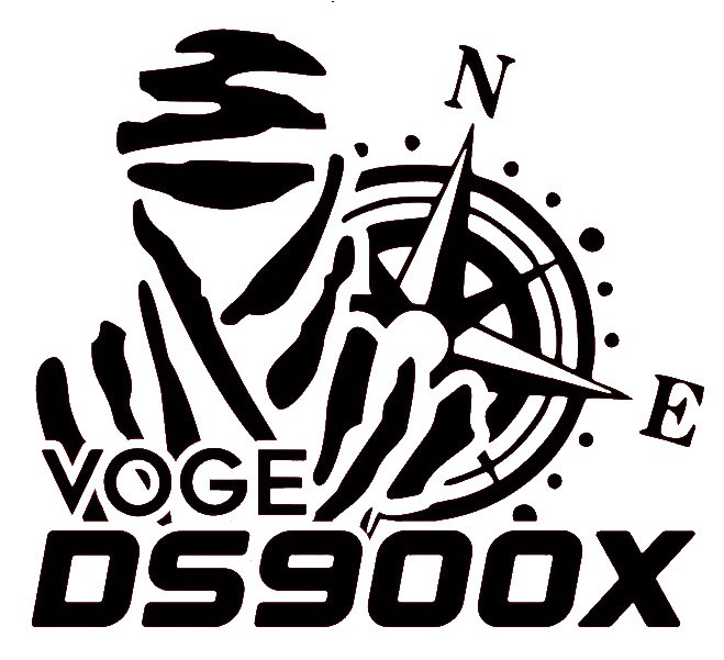 Adhesivo Dakar vinilo VOGE DS900X DSX 11x12 cm resistente para moto