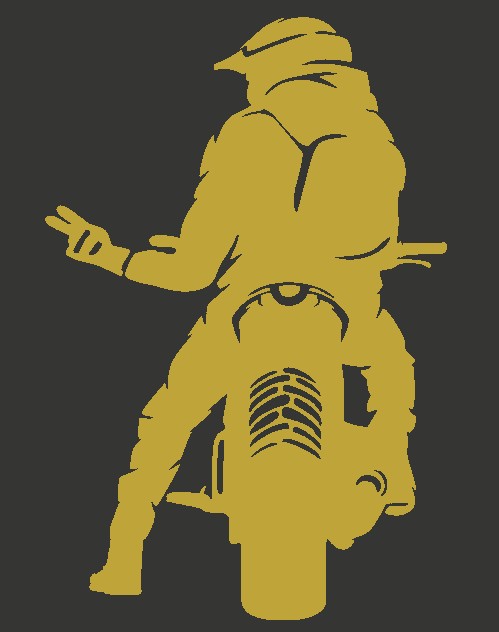 Adhesivo Motero Espalda 110 x 70 mm.