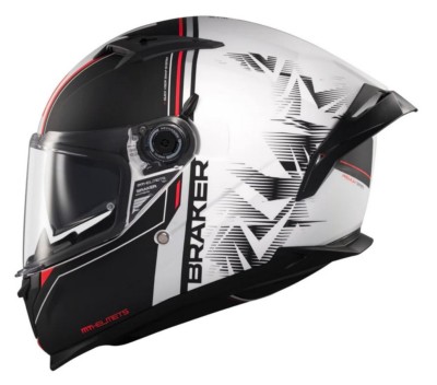 Casco Integral MT BRAKER SV CHARM A1 Blanco MATE