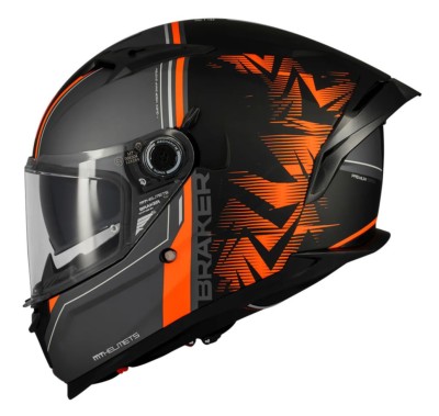 Casco Integral MT BRAKER SV CHARM B4 Naranja MATE