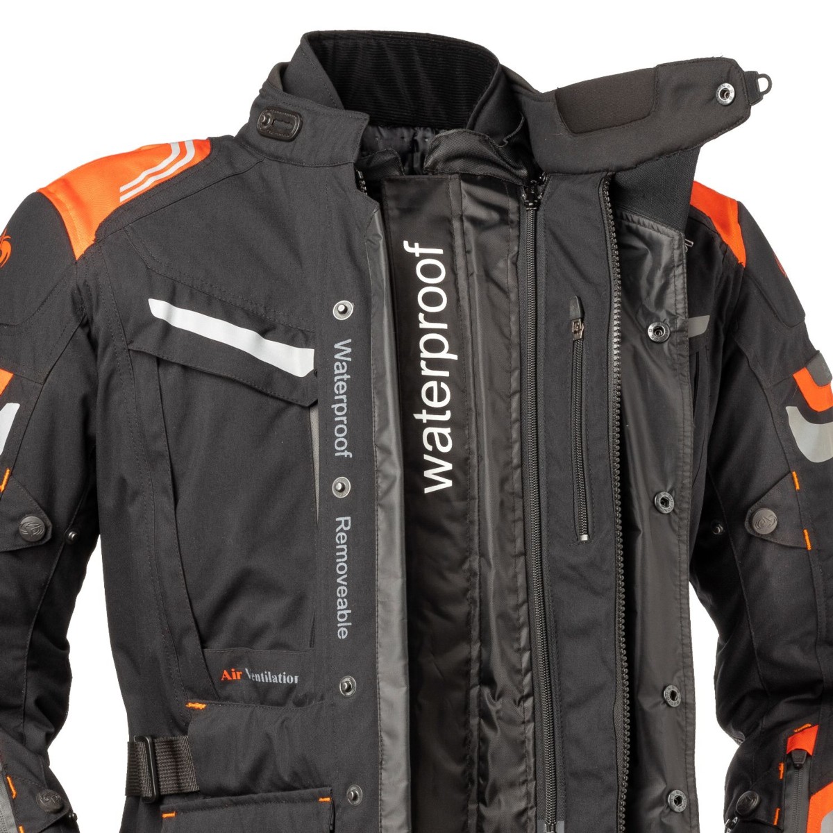 Chaqueta RAINERS TANGER NARANJA/NEGRA INVIERNO Impermeable 1