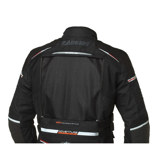 Chaqueta moto verano hombre Rainers modelo JEREZ Negro Fluor