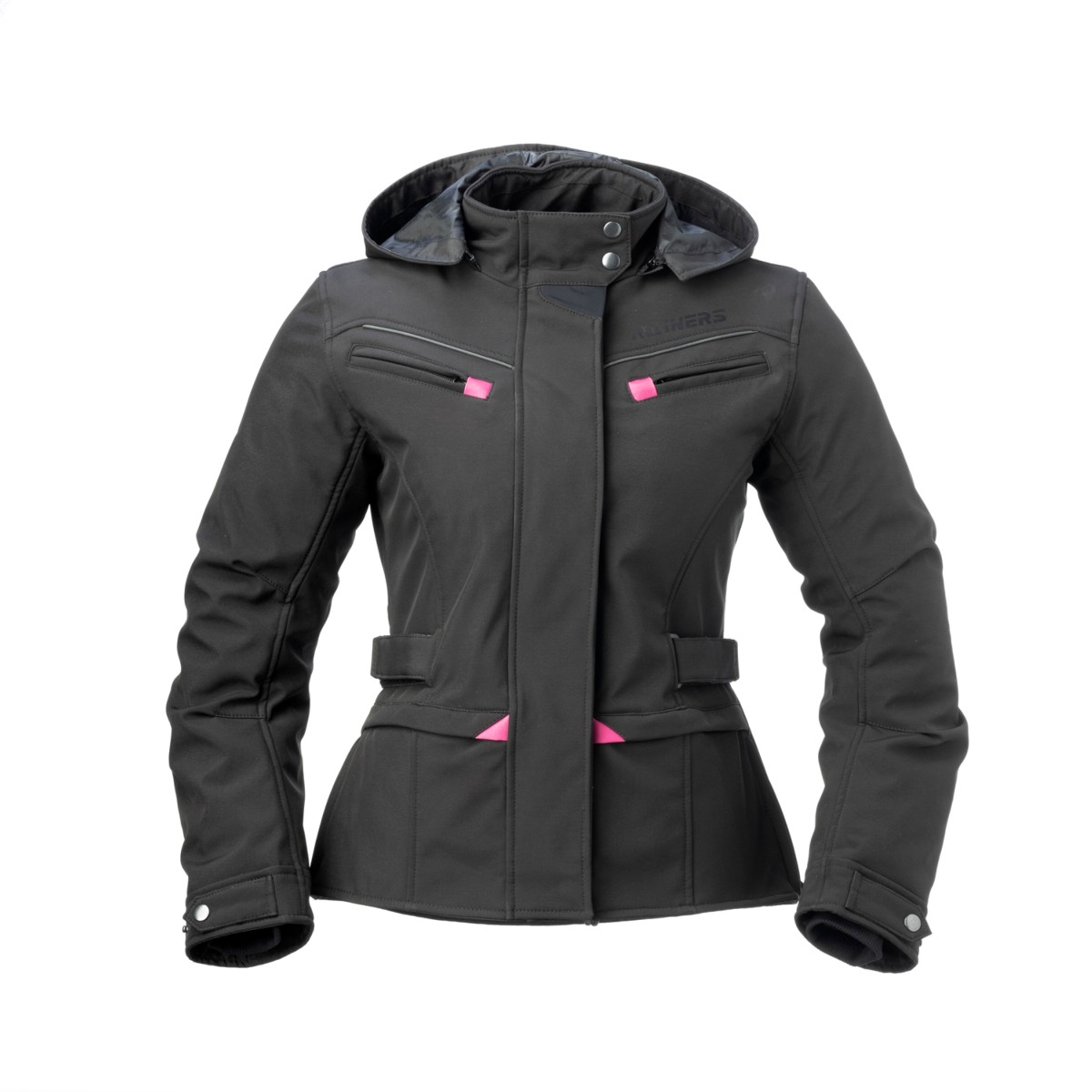 Chaqueta RAINERS ILENIA NEGRA/ROSA POLAR MUJER Impermeable 