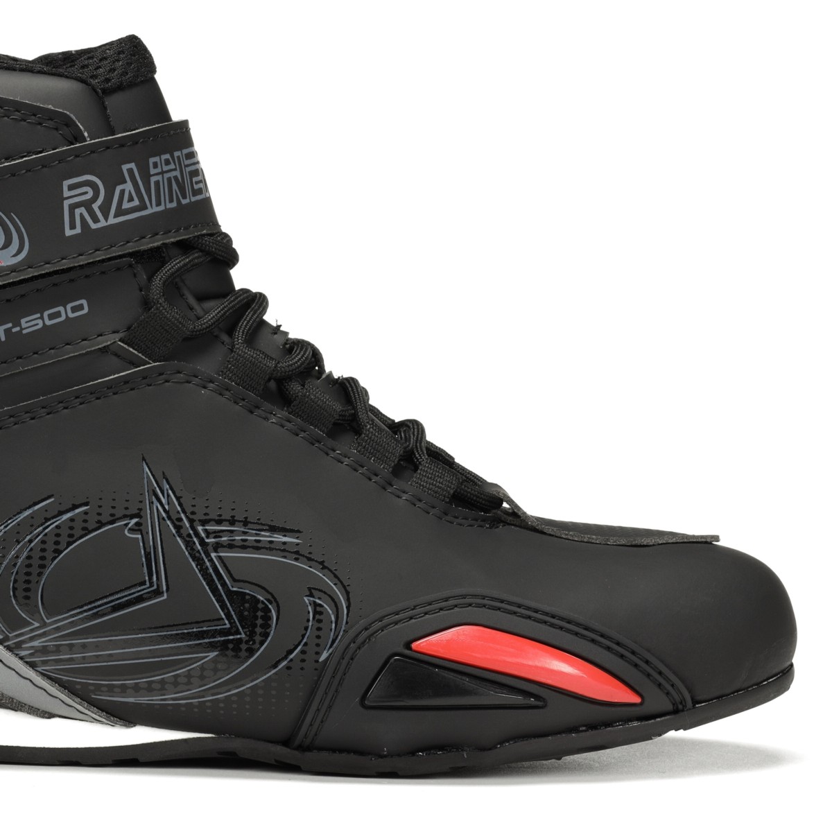 Botas Cortas RAINERS T500 PLUS NEGRO/ROJO TOURING 