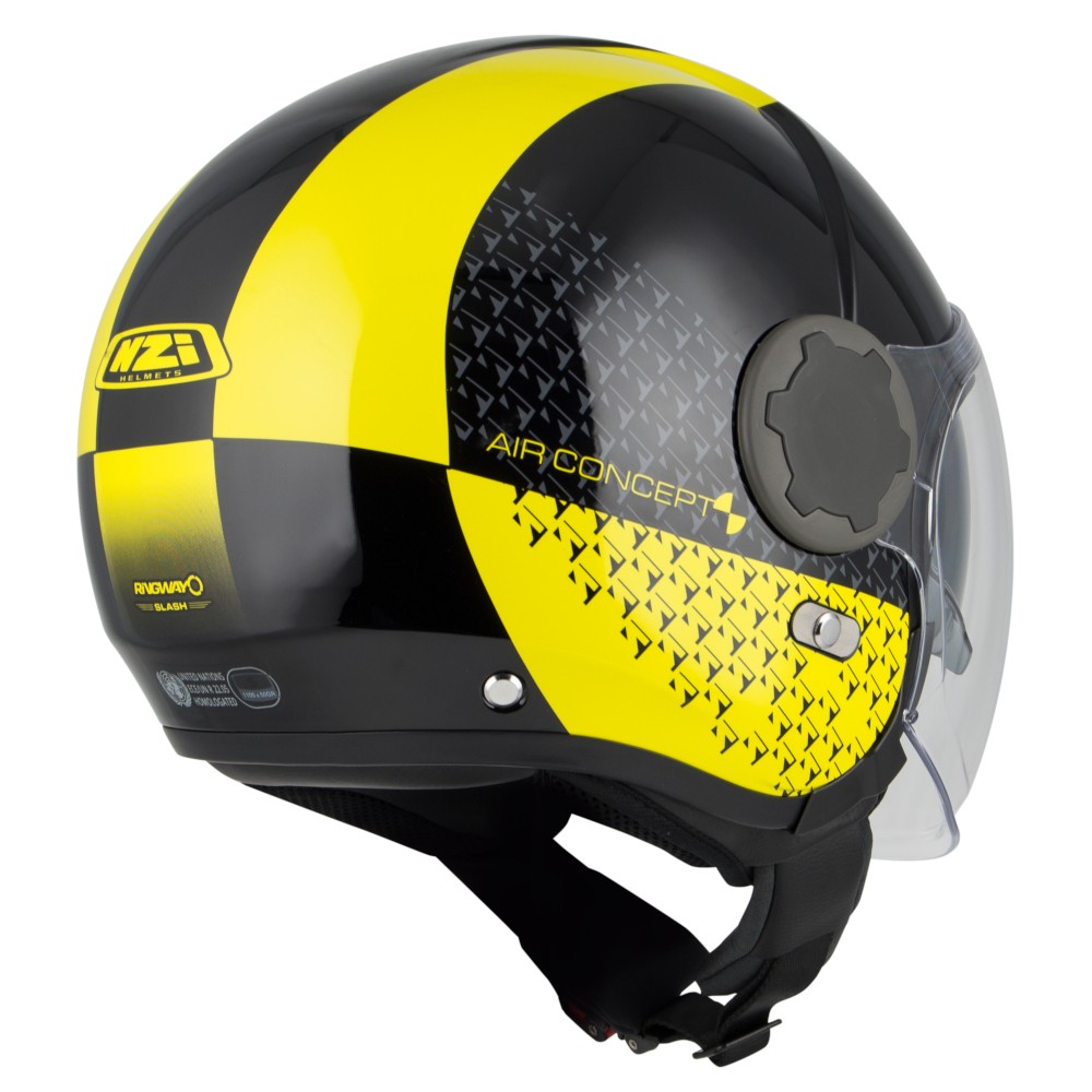 Casco NZI RINGWAY DUO SLASH Negro/Amarillo 1