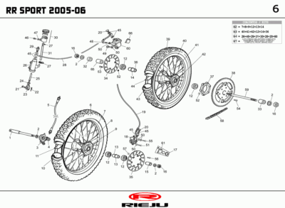Separador de carrete delantero izquierdo para Rieju RR - Vista general