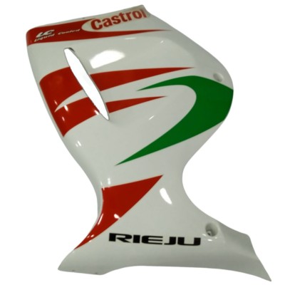 Placa Lateral Rieju RS-1 CASTROL Blanca Delantera Izquierda