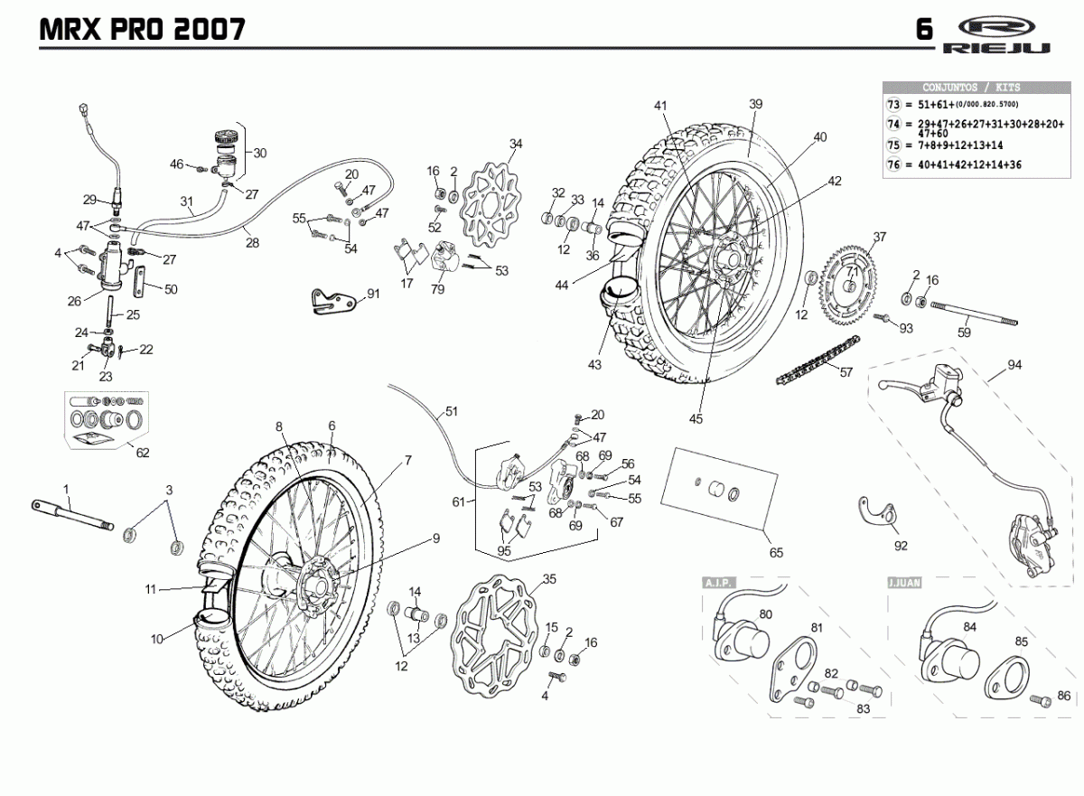 RJ06400470 Kit Reparación Bomba Rieju EVo MRX