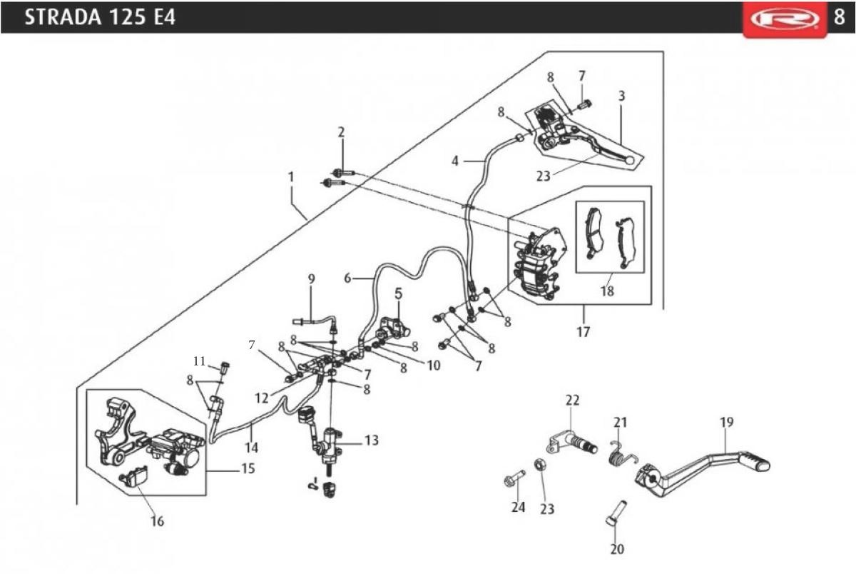 Maneta de Freno Rieju STRADA 125 EURO 4 