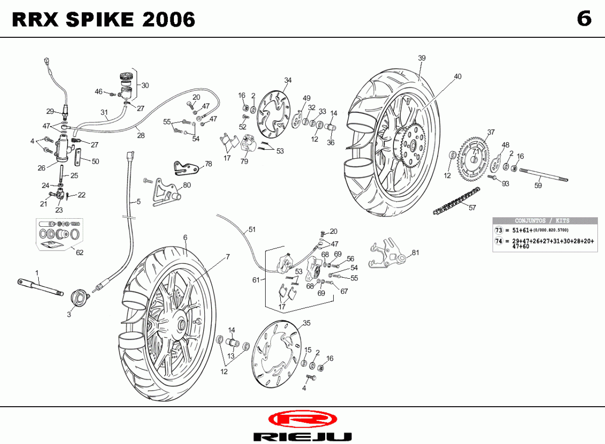 RJ10900211 Disco de freno Rieju RRX SPIKE, SMX, TANGO 260 X 90 X 4