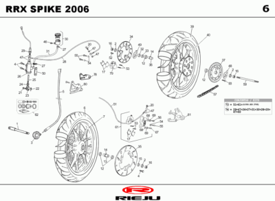 RJ10900211 Disco de freno Rieju RRX SPIKE, SMX, TANGO 260 X 90 X 4
