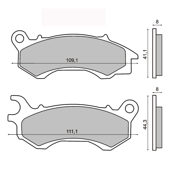 Pastillas de freno RMS Honda, Kymco y Peugeot (00145285)