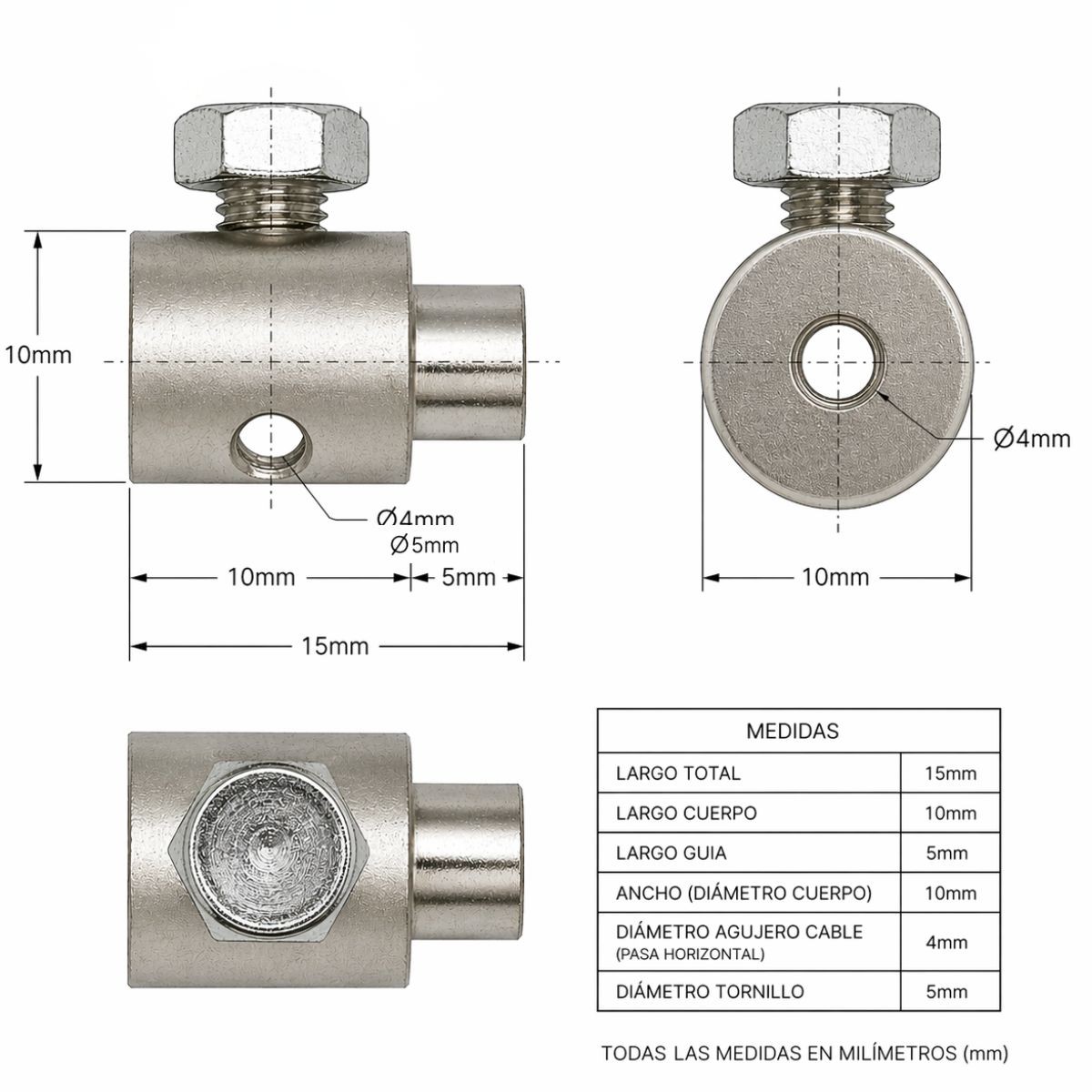 Cierracables horizontal agrícola 10x15 mm 2