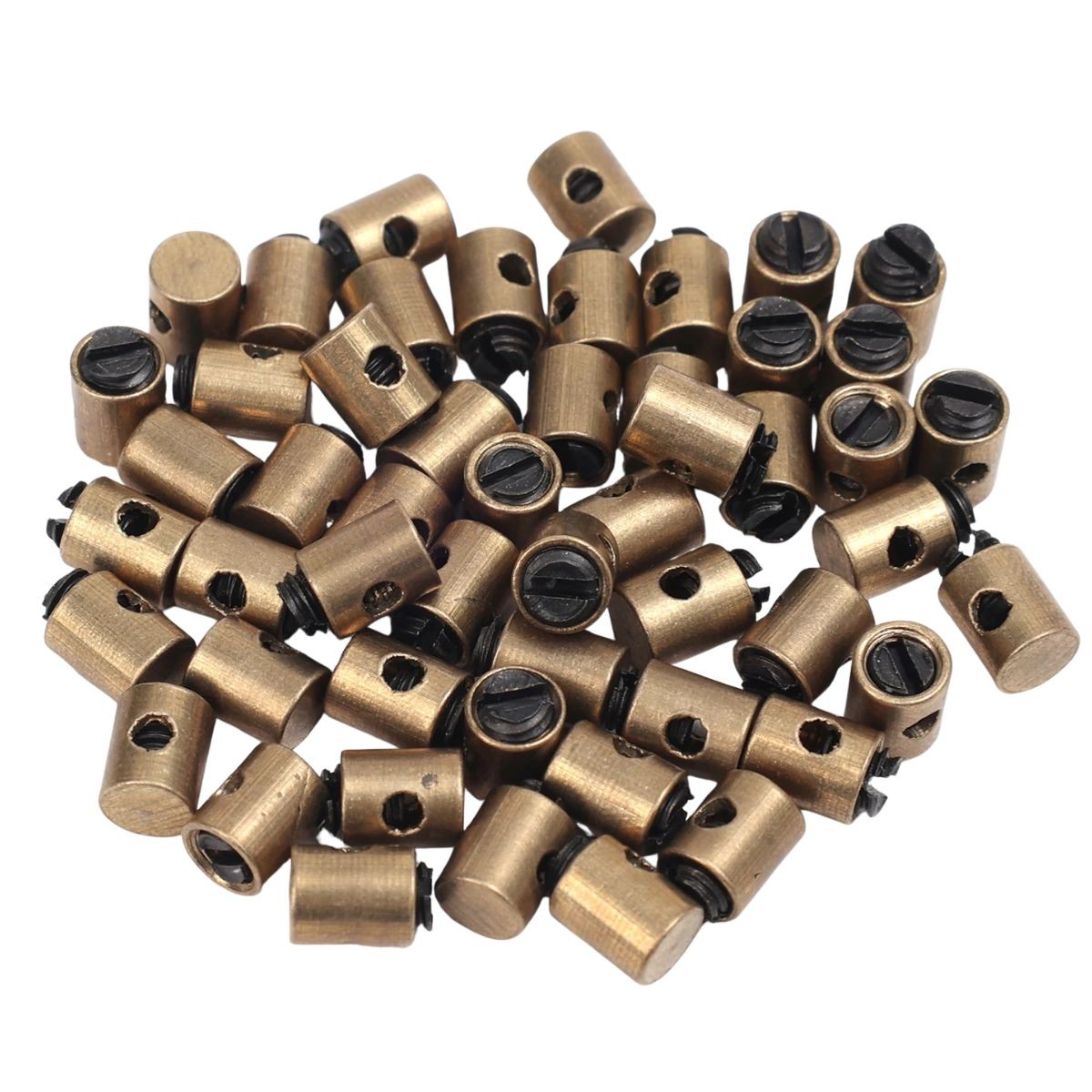 Prisionero para cable de gas con ranura de destornillador en aleación color oro cobre