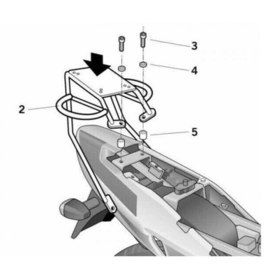 Fijación Trasera para Maleta SHAD Suzuki GS 500 /GS 500 F (01-11)