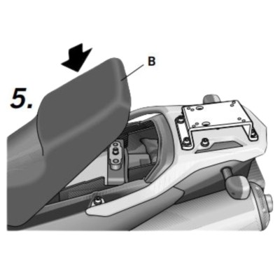 Fijación Trasera para Maleta SHAD KAWASAKI KLV 1000 (05-07); SUZUKI V-STROM 1000 (02-13); SUZUKI V-STROM 650/XT (04-11)