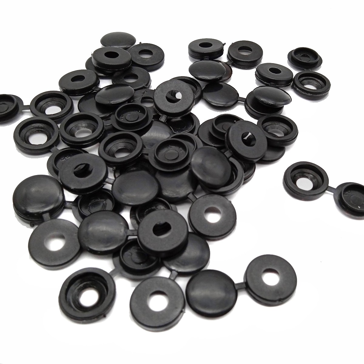 Tapón de tornillo negro para placa de matrícula, accesorio universal fijación