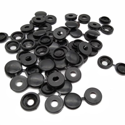 Tapón de tornillo negro para placa de matrícula, accesorio universal fijación