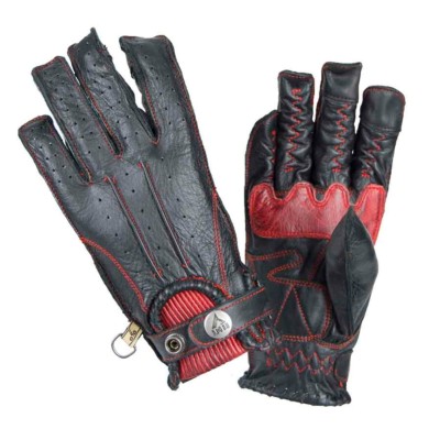 Guantes By City Second Skin Verano Hombre Negro/Rojo