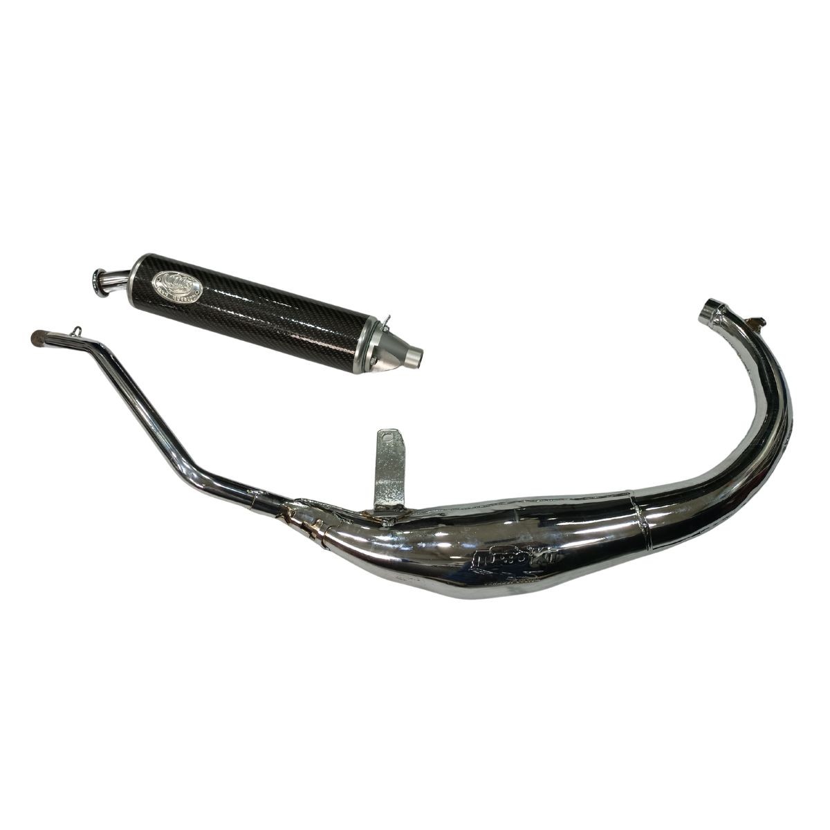 Tubarro Turbokit Línea GP cromado para Yamaha TZR 50 con silencioso carbono