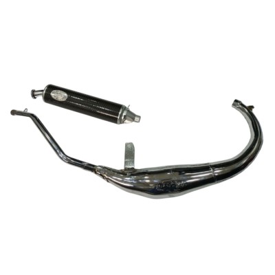 Tubarro Turbokit Línea GP cromado para Yamaha TZR 50 con silencioso carbono