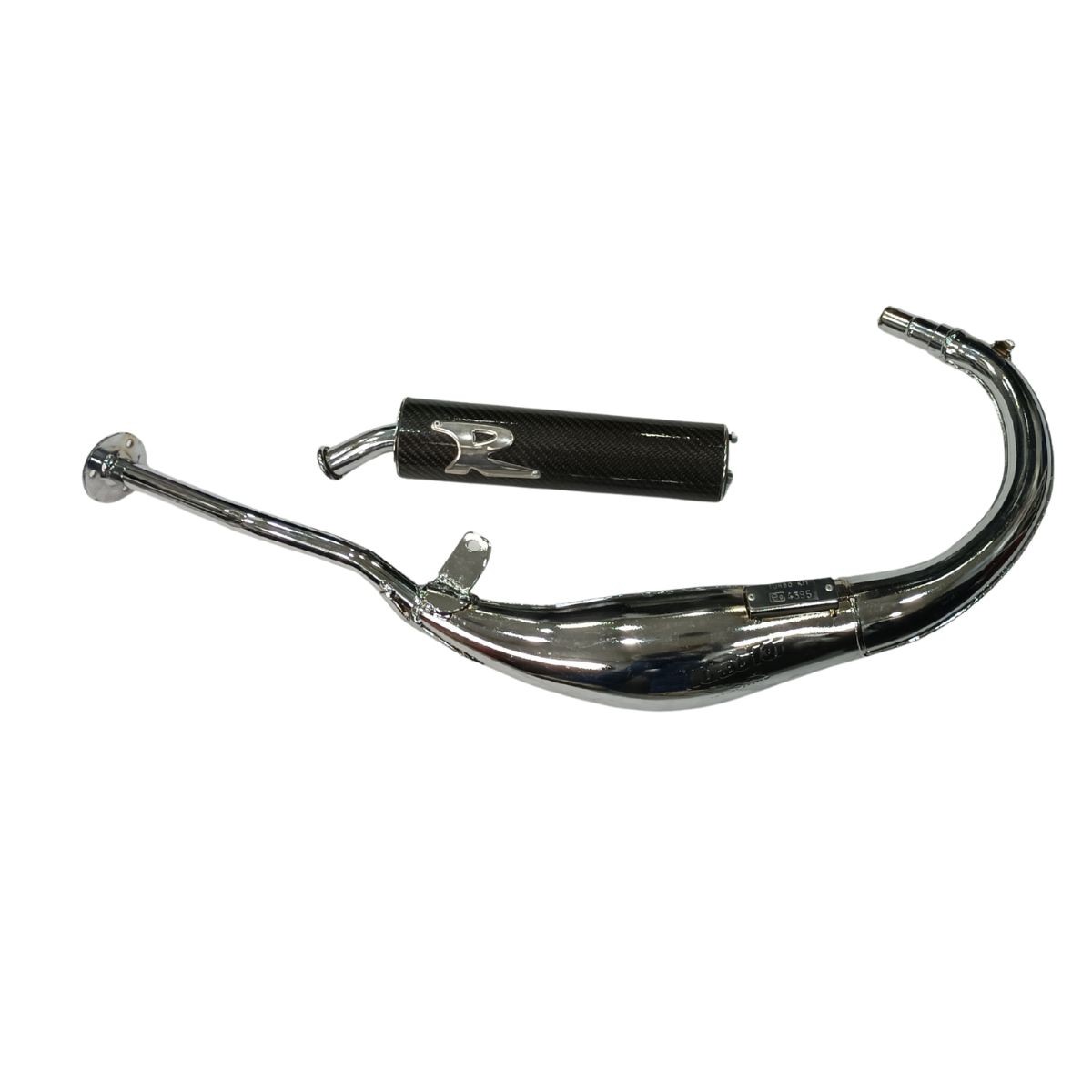 Tubarro Turbokit Factory cromado homologado con silencioso carbono para YP 50 y HM CRE 50