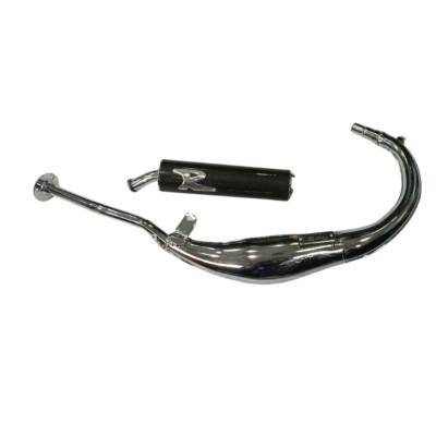 Tubarro Turbokit Factory cromado homologado con silencioso carbono para YP 50 y HM CRE 50