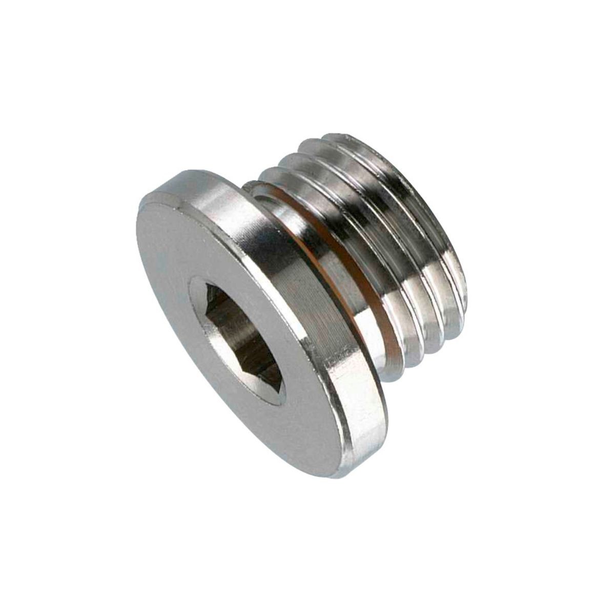 Tornillo magnético de drenaje de aceite M24x2mm en acero inoxidable color plateado