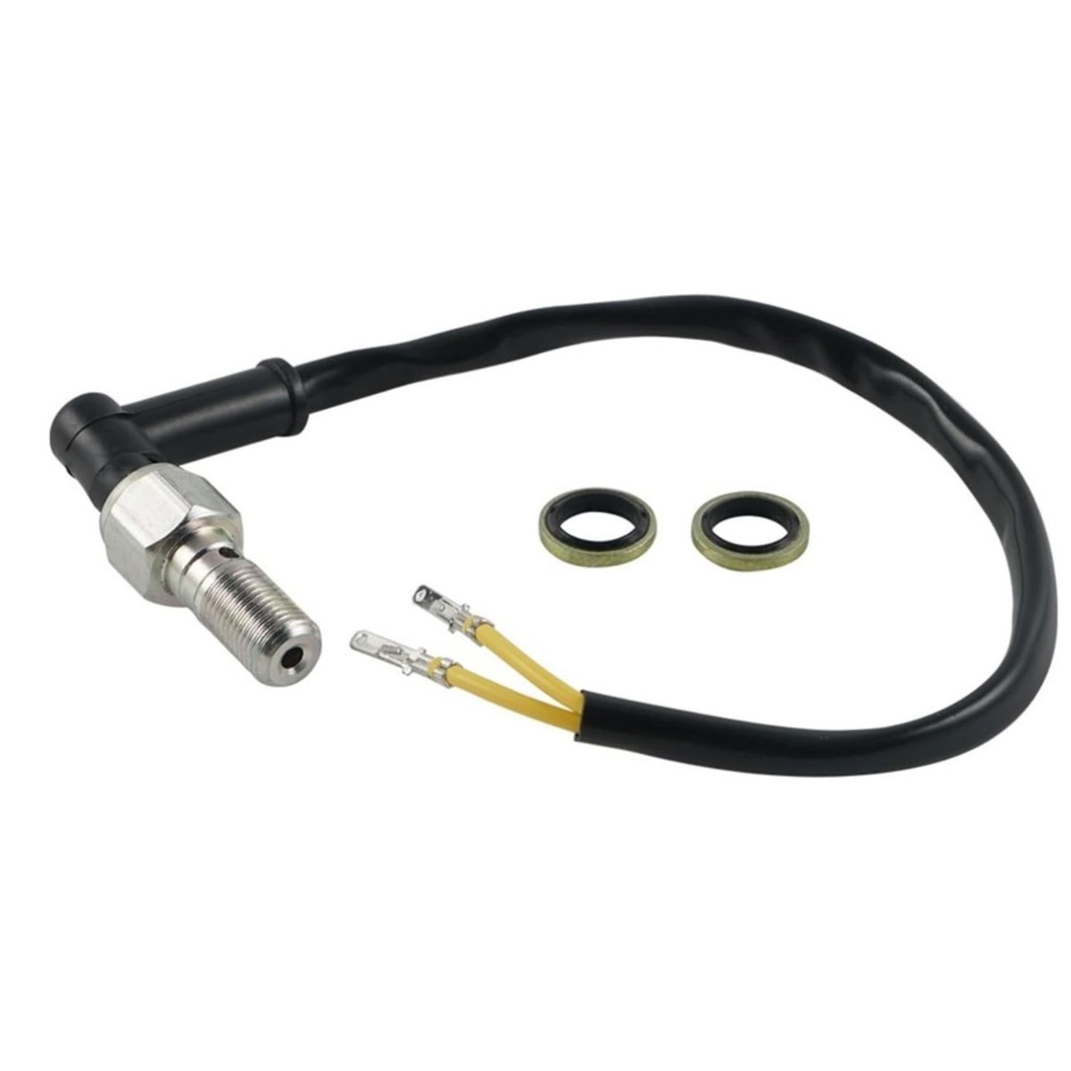Perno banjo para interruptor de freno hidráulico de motocicleta, 10 mm de diámetro, M10 x 1,25, acero, 50 cm