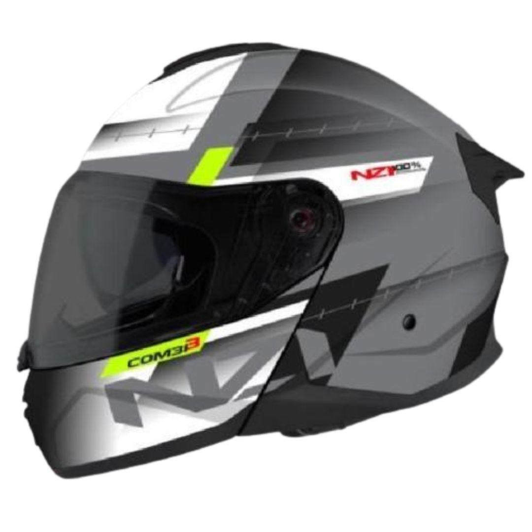 Casco NZI Combi 3 DUO METRIC Gris/Blanco/Negro