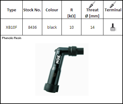 Pipa Bujía NGK XB10F 