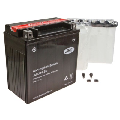 Batería moto JMT YTX16-BS 12V 14Ah para Suzuki Kingquad, Intruder y Marauder