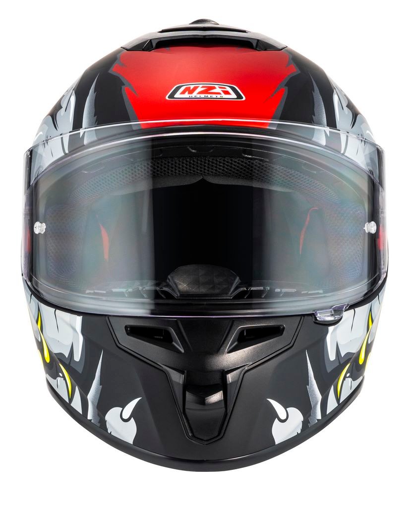 Casco NZI Trendy 3 STREAM RAPTOR Negro, Rojo Mate + Pantalla Negra Regalo 6
