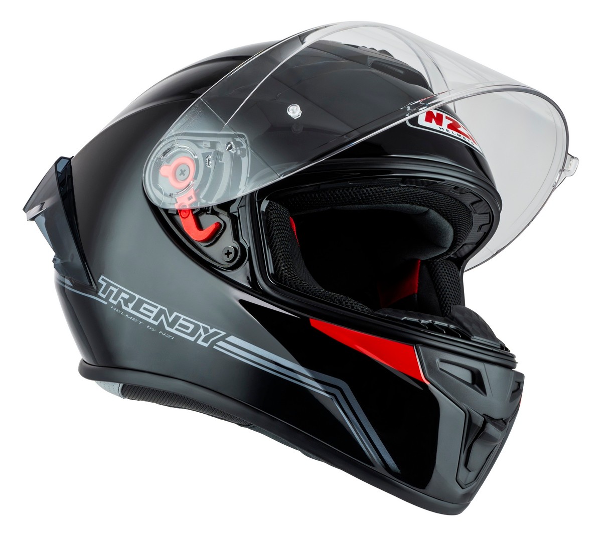 Casco NZI Trendy 3 STREAM SOLID NOUVEAU Negro Brillo 5