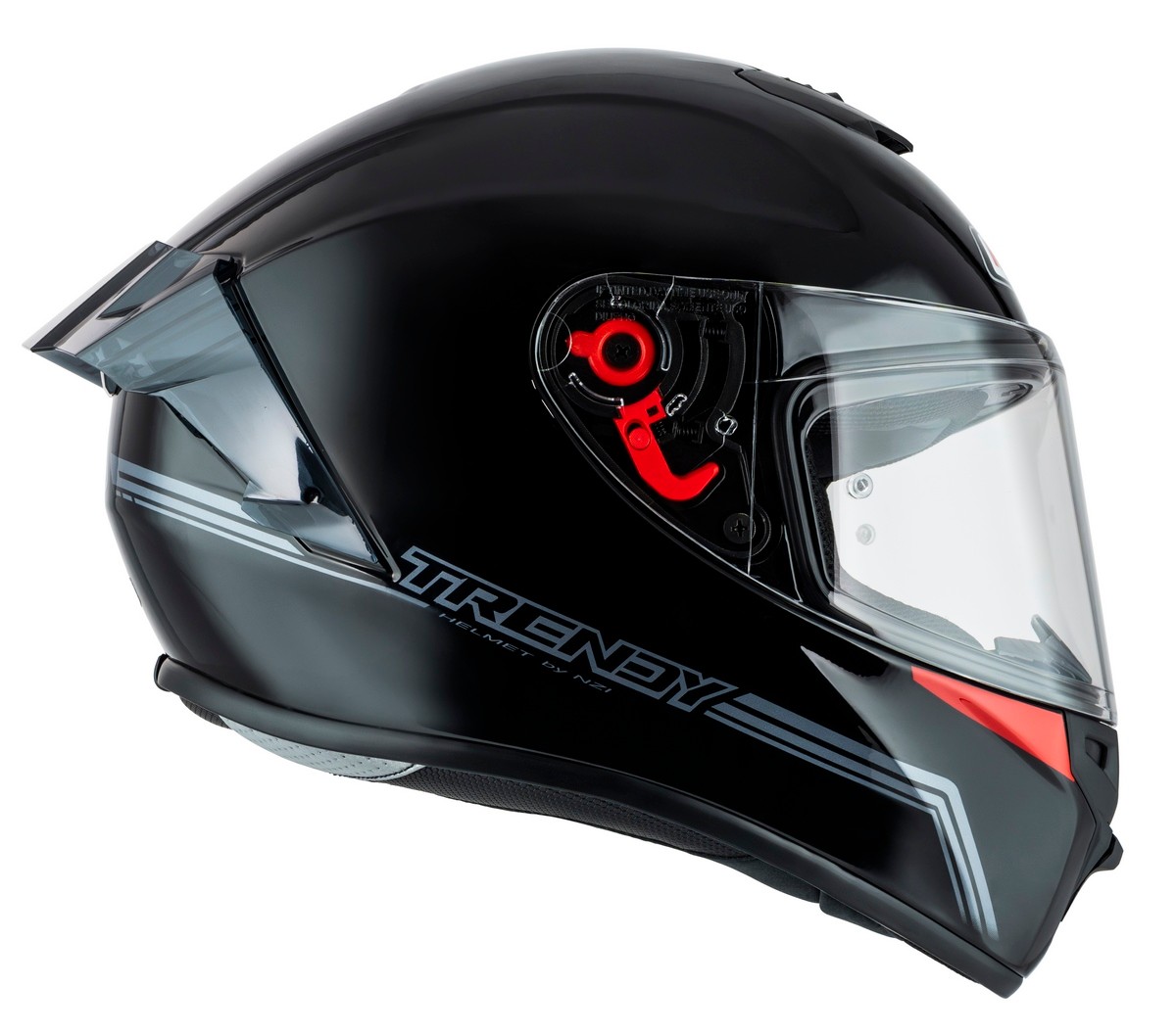 Casco NZI Trendy 3 STREAM SOLID NOUVEAU Negro Brillo 3