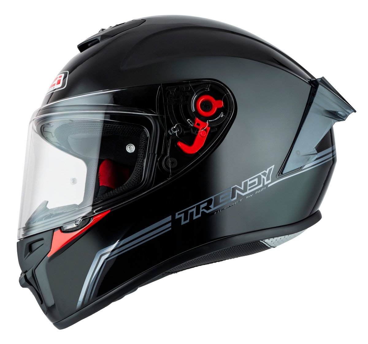 Casco NZI Trendy 3 STREAM SOLID NOUVEAU Negro Brillo