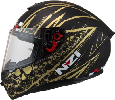 Casco NZI Trendy 2 FLAG Negro/Oro Mate