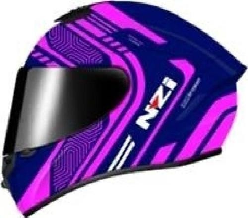 Casco NZI Trendy 2 CONNECTED DARK Azul/Rosa Mate