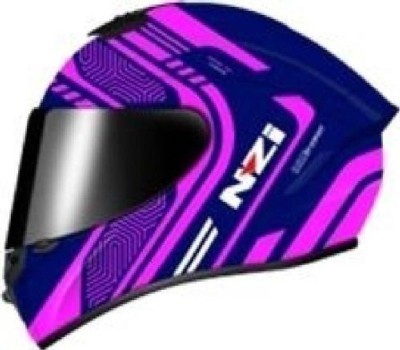 Casco NZI Trendy 2 CONNECTED DARK Azul/Rosa Mate
