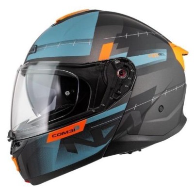 Casco NZI Combi 3 DUO METRIC Antracita/Azul/Naranja