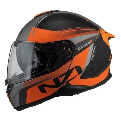 Casco NZI Combi 3 DUO DAILY Negro/Antracita/Naranja