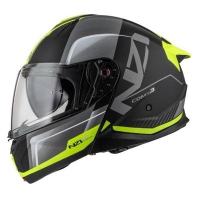 Casco NZI Combi 3 DUO ORBE Negro/Antracita/Amarillo
