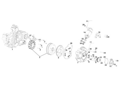 Soporte motor arranque eléctrico 0/000.980.9111 Gas Gas EC y Rieju MR 2T