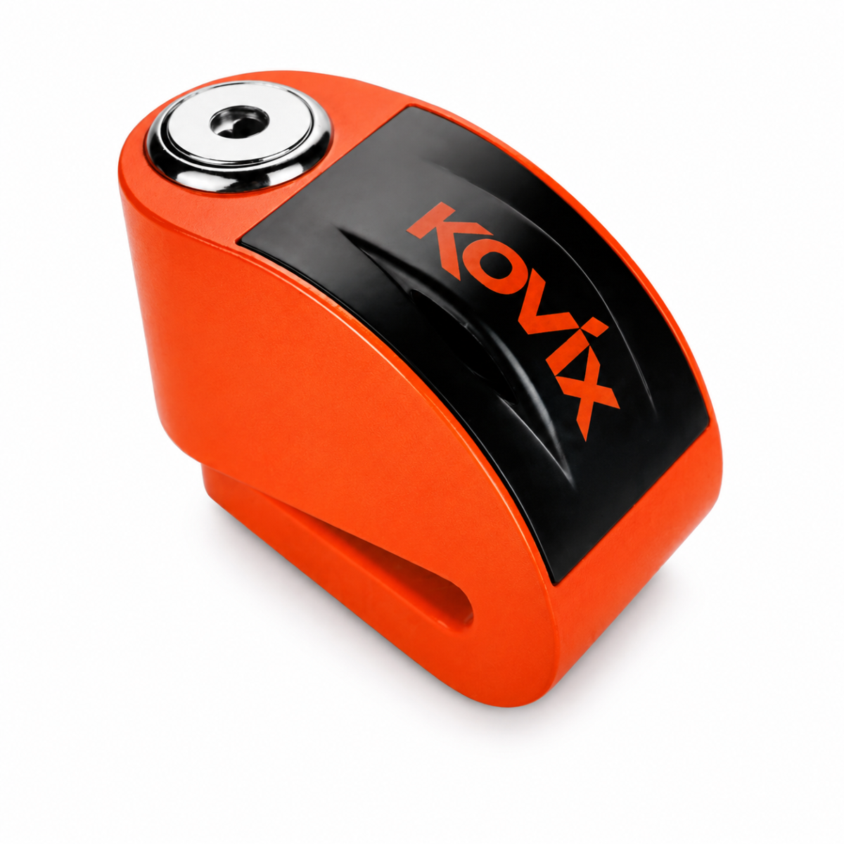Antirrobo moto KOVIX naranja fluor con alarma integrada