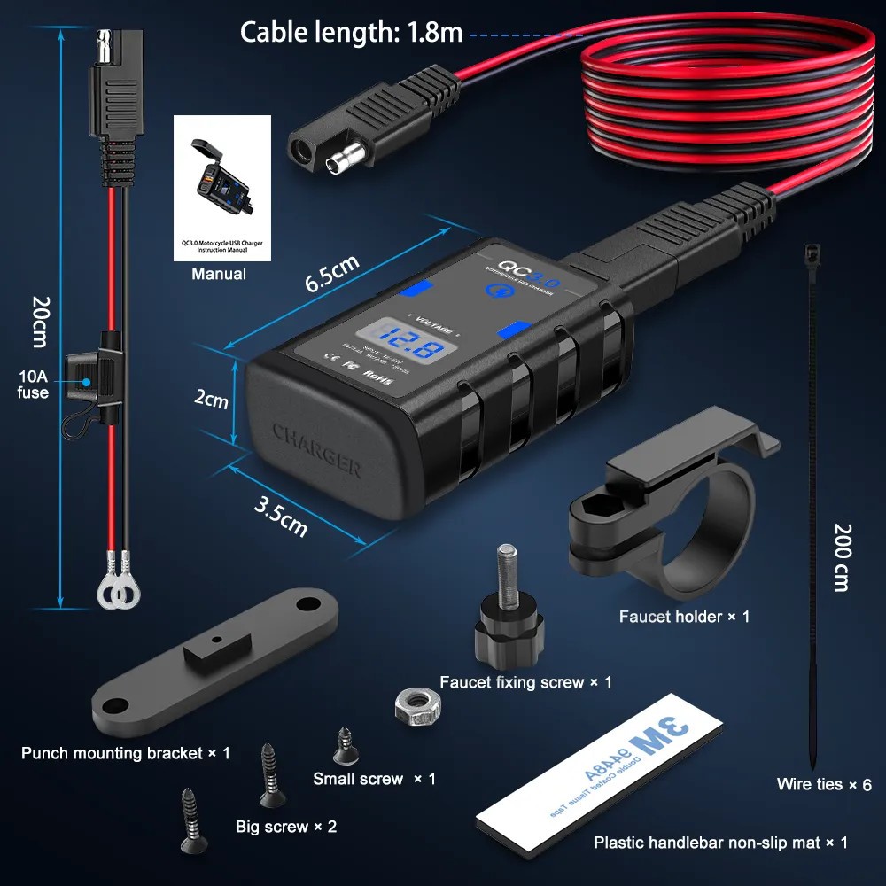 Cargador Móvil 2 puertos USB-A y USB-C Impermeable 3