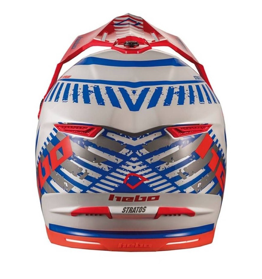 Casco HEBO MX STRATOS Cross Fibra Blanco 3